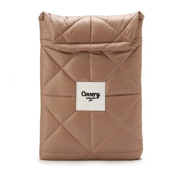 Brown Puffy Laptop Sleeve - Covery - Babazzaro