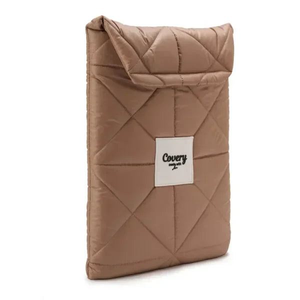 Brown Puffy Laptop Sleeve - Covery - Babazzaro