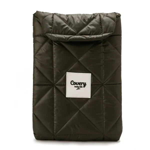 Covery - Olive Puffy Laptop Sleeve 1
