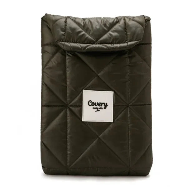 Olive Puffy Laptop Sleeve - Covery - Babazzaro