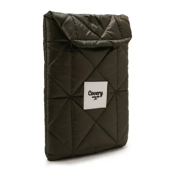 Olive Puffy Laptop Sleeve - Covery - Babazzaro
