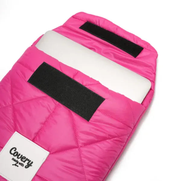 Covery - Hot Pink Puffy Laptop Sleeve 4