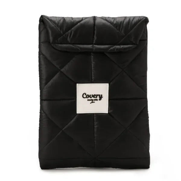 Covery - Black Puffy Laptop Sleeve 1