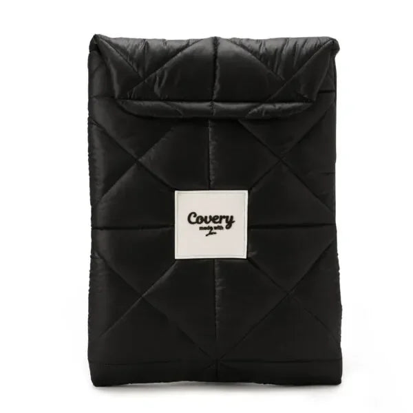 Black Puffy Laptop Sleeve - Covery - Babazzaro