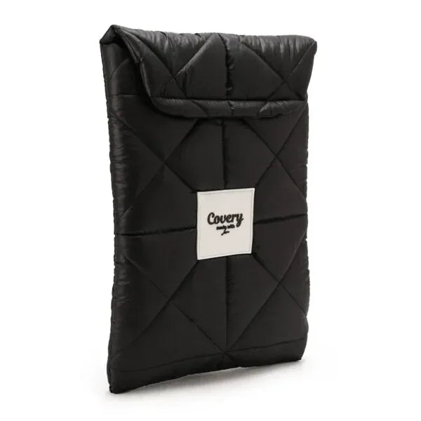Black Puffy Laptop Sleeve - Covery - Babazzaro