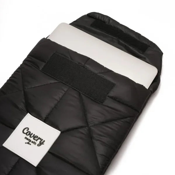Covery - Black Puffy Laptop Sleeve 4