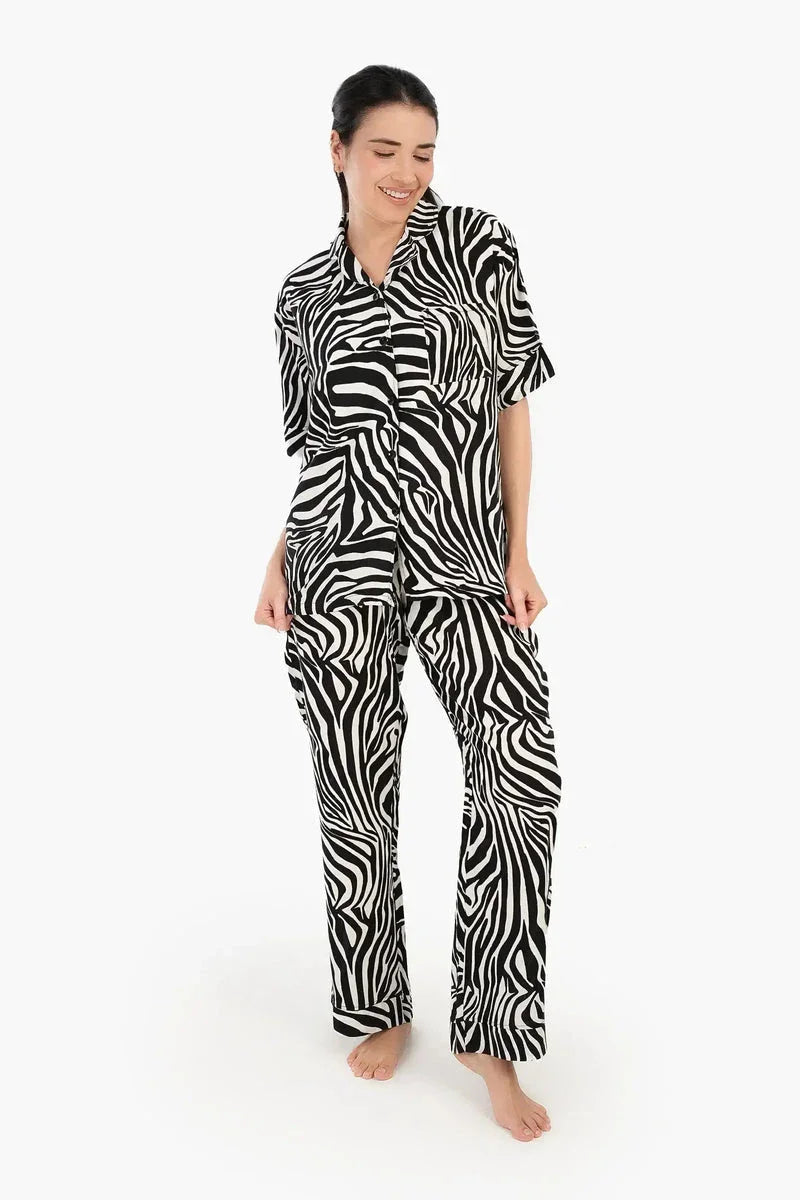 Carina - Zebra Print Pyjama Set 1