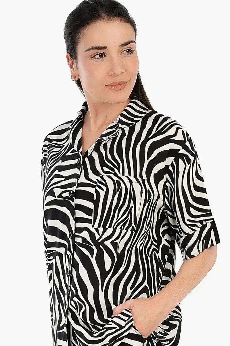 Carina - Zebra Print Pyjama Set 4