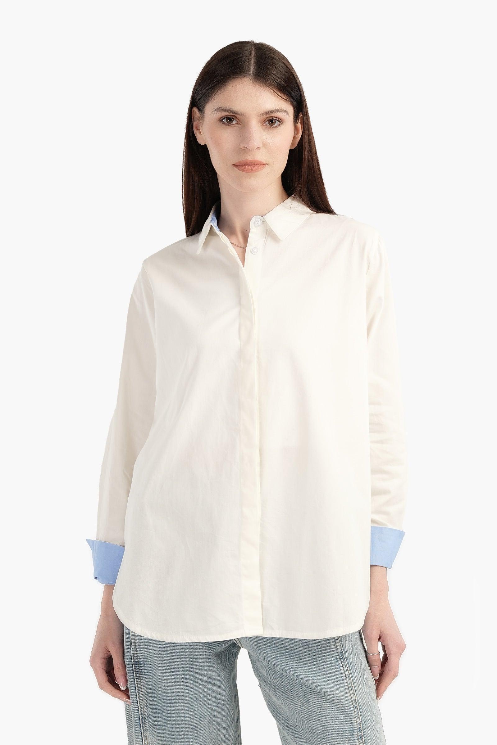 Clue - Poplin Shirt with Side Vents 2