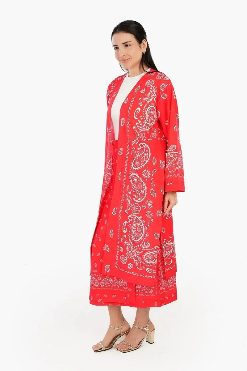 Carina - Printed Red Kimono 3