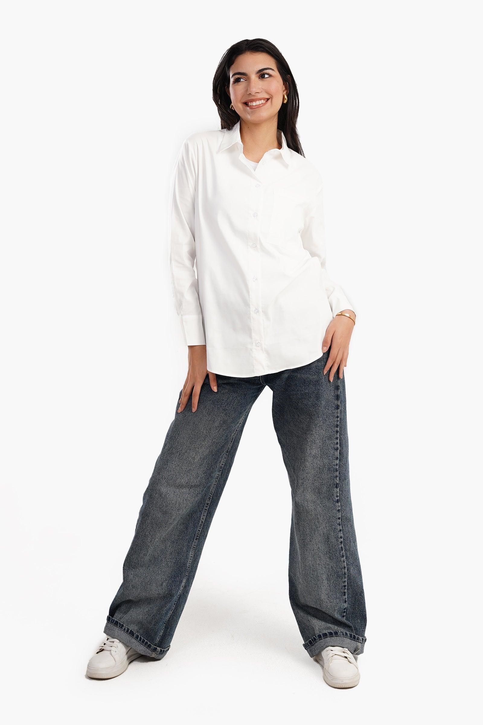 Clue - Poplin Solid Pattern Shirt 1