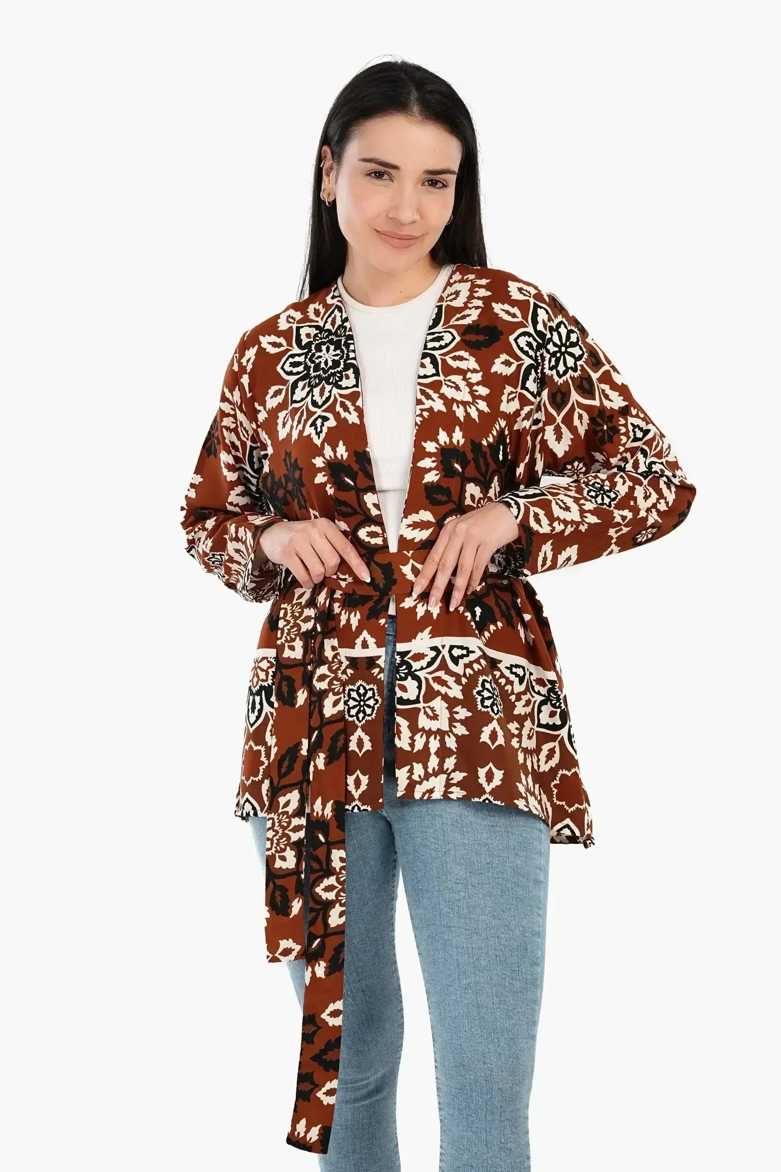 Carina - Open Front Kimono with Sleeves 2