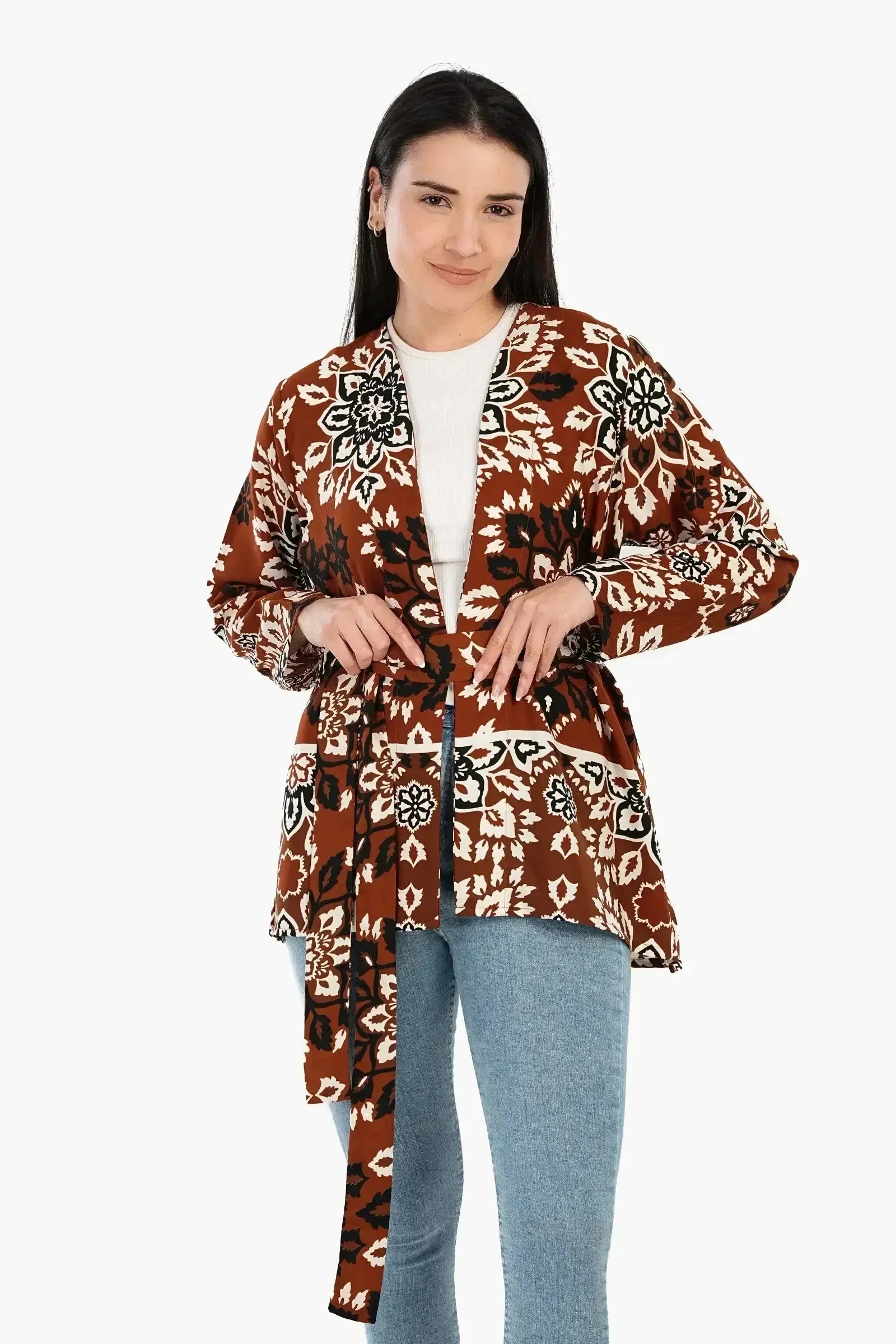 Carina - Open Front Kimono with Sleeves 2