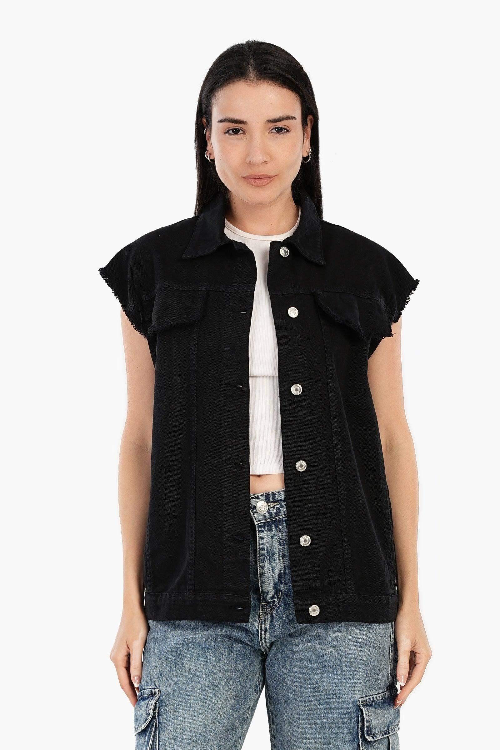 Carina - Raw Hem Denim Vest 5