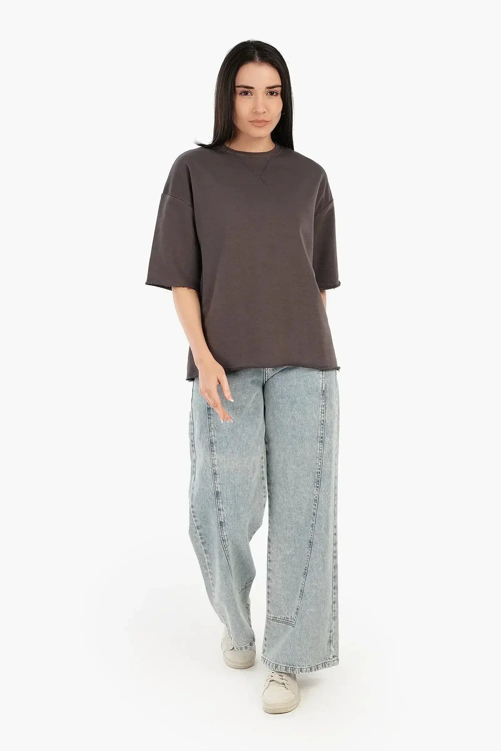Carina - Ribbed Crew Neck T-Shirt 9
