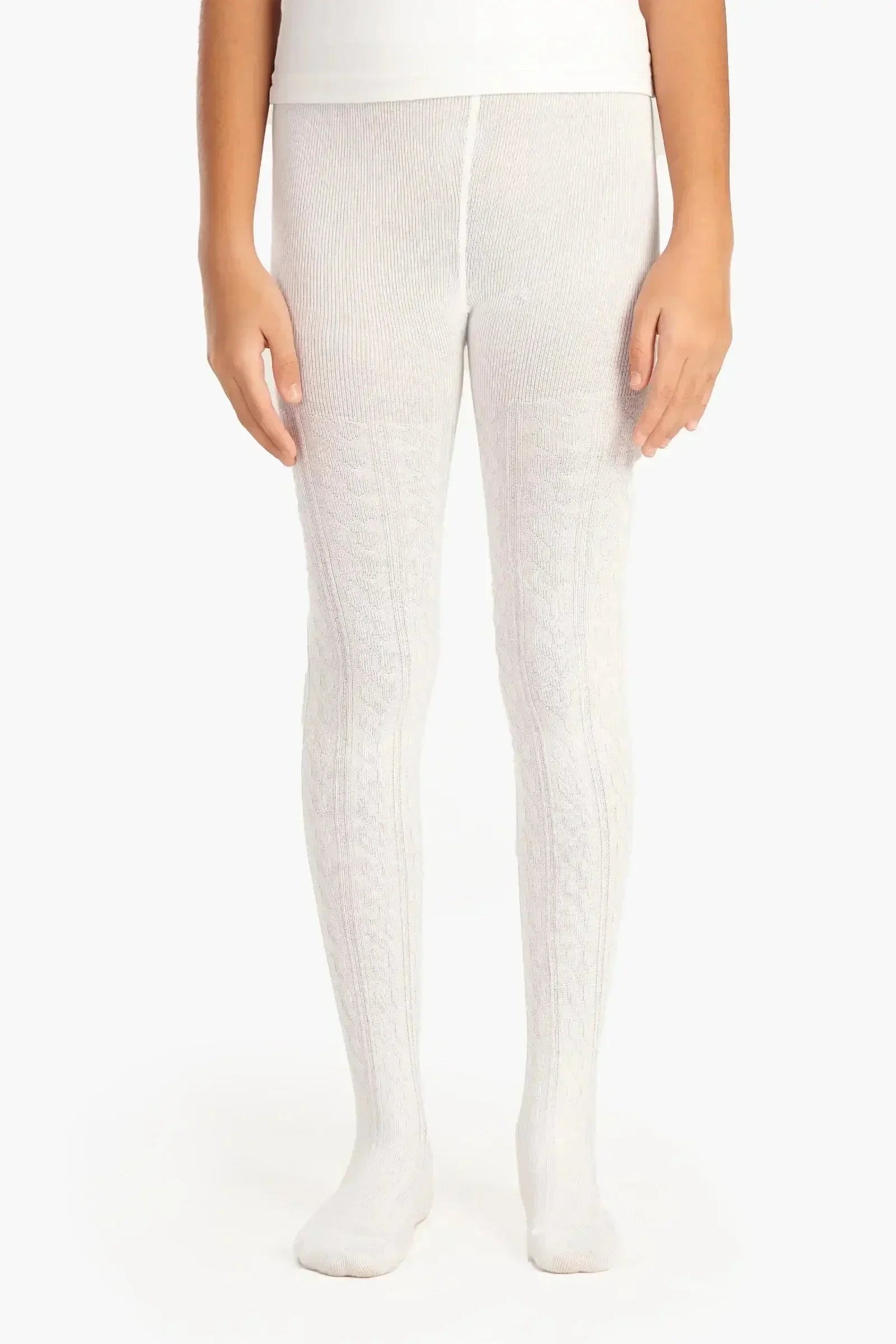Carina - Girly Cotton Plain Pantyhose 1
