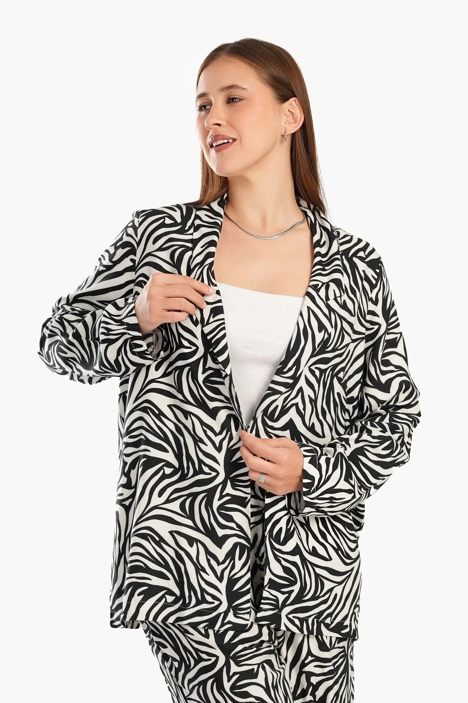 Clue - All Over Animal Print Blazer 1