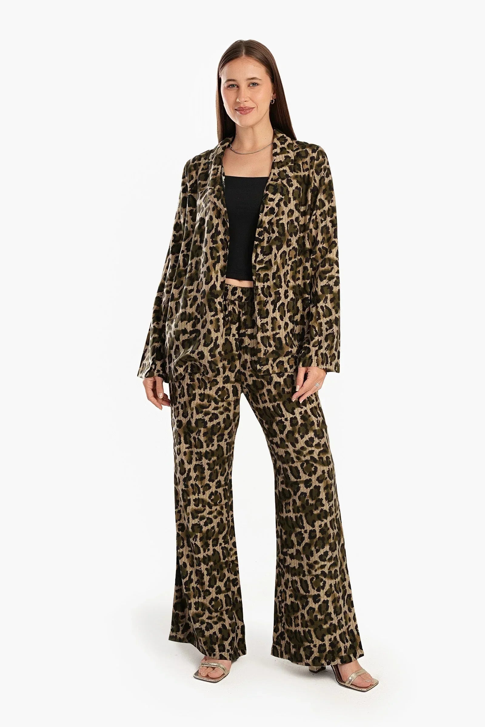 Clue - All Over Animal Print Blazer 8