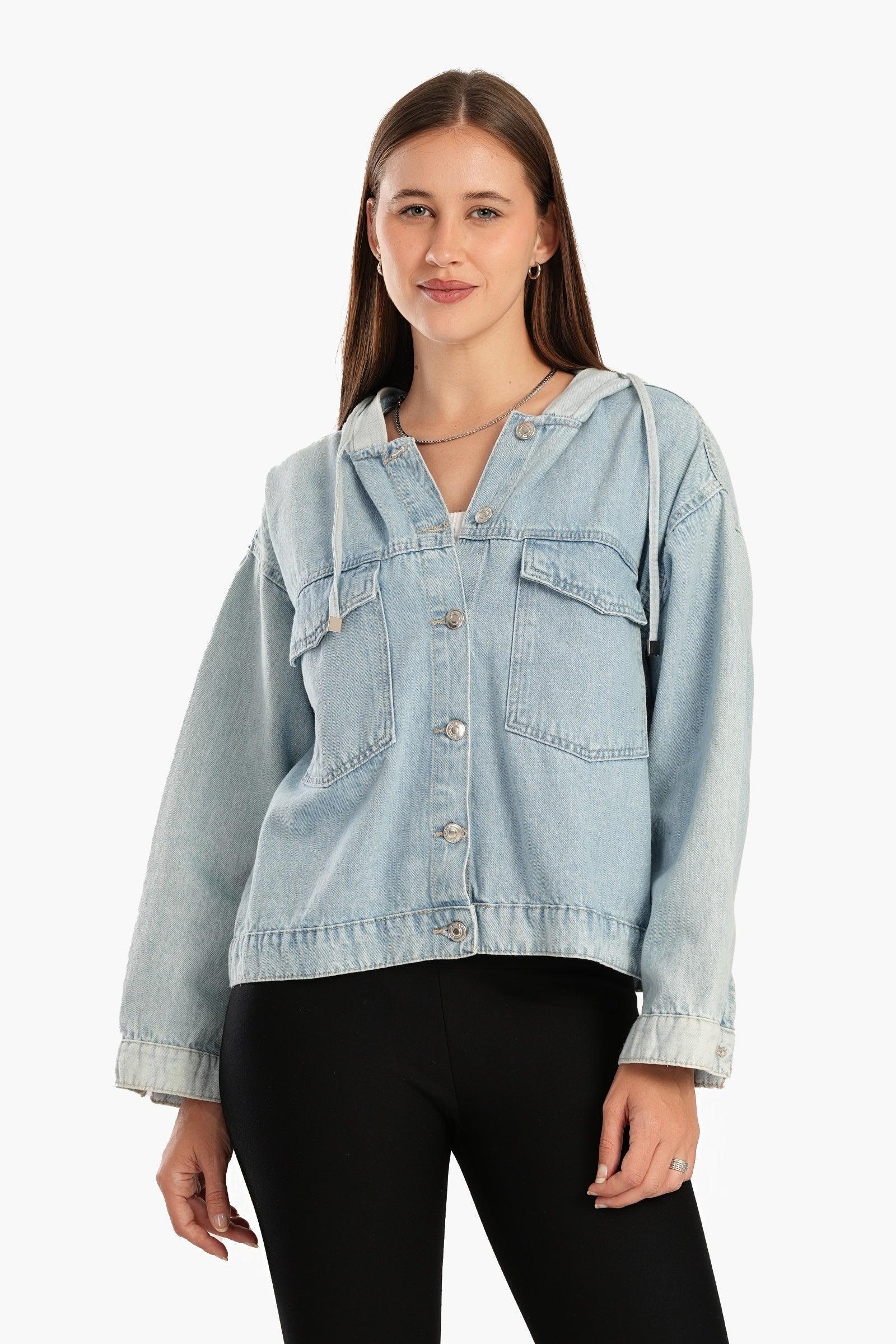Clue - Hooded Denim Shirt 2