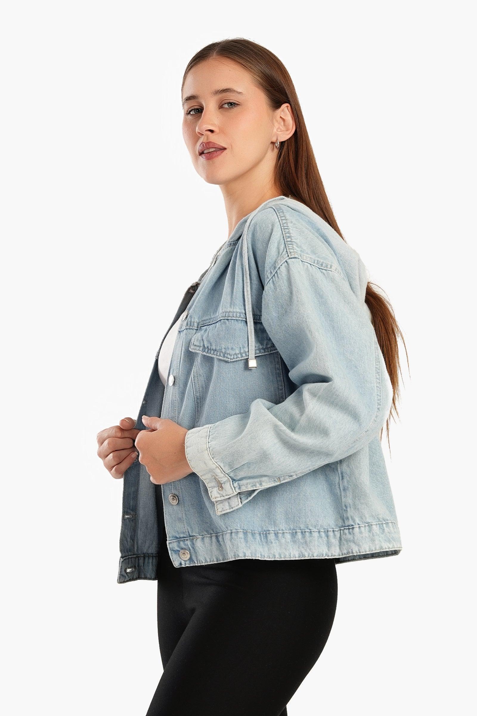 Clue - Hooded Denim Shirt 3