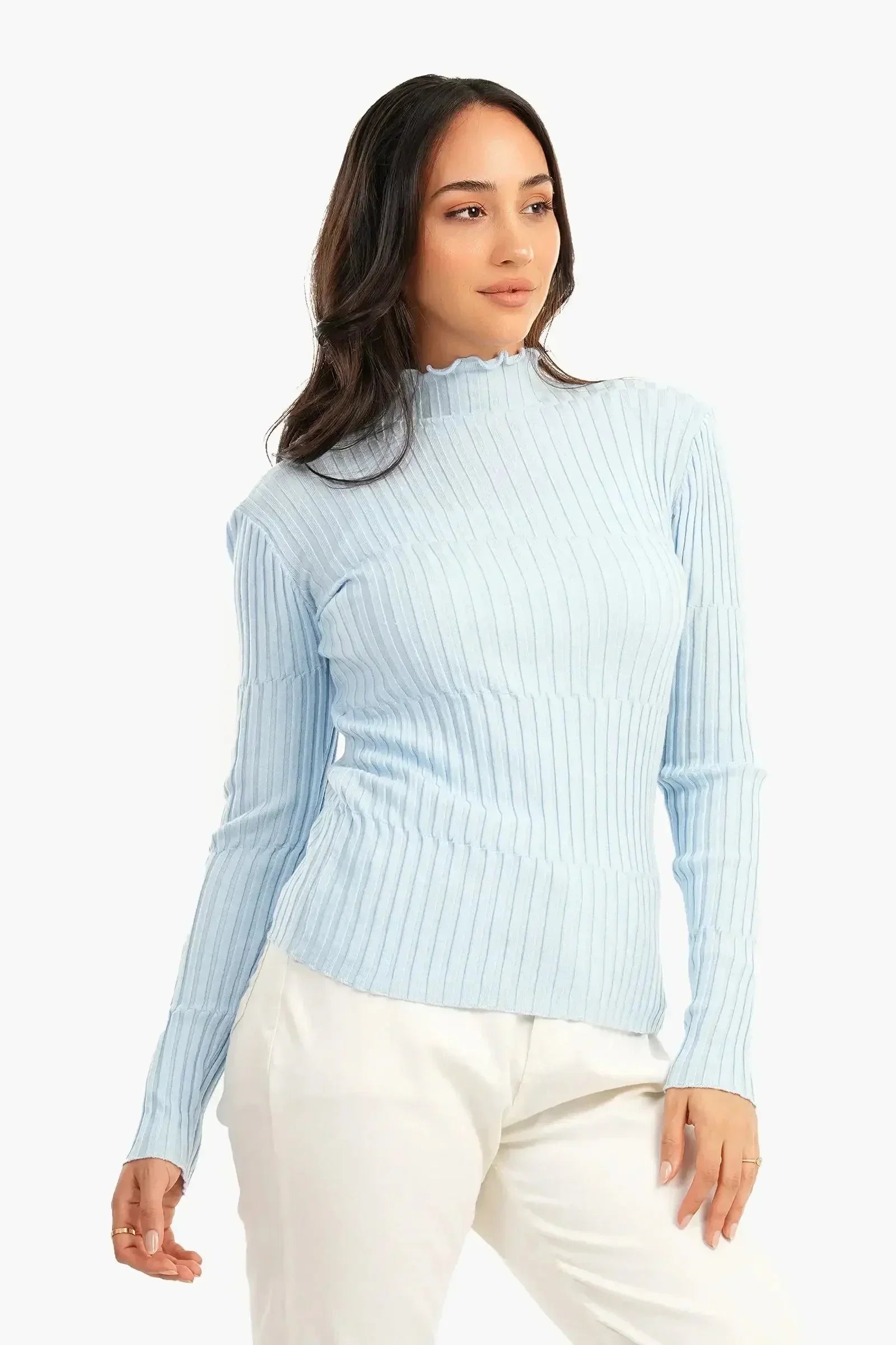Carina - Ribbed Slim Fit Pullover 8