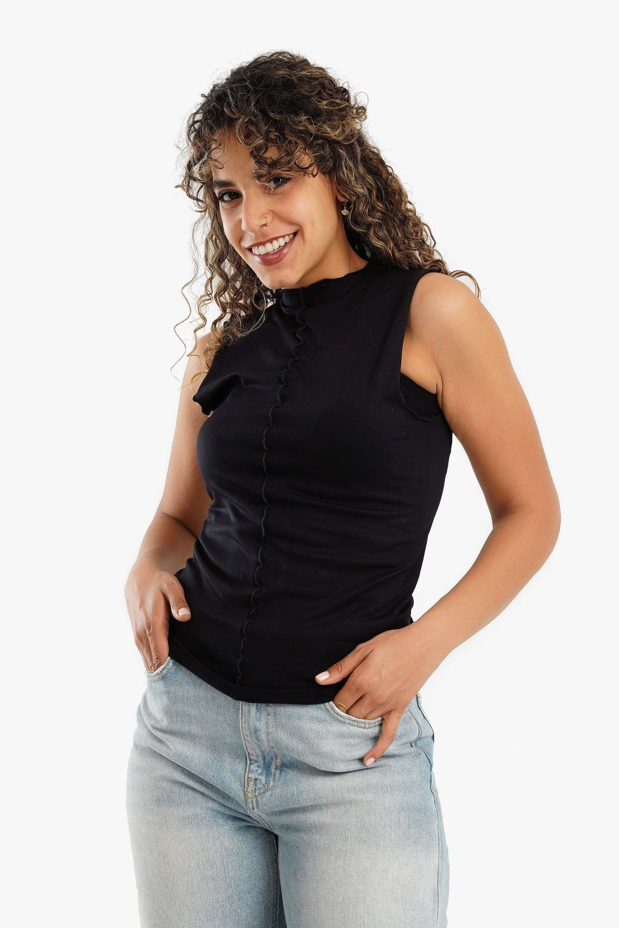 Carina - Vertical Piping Sleeveless Top 2