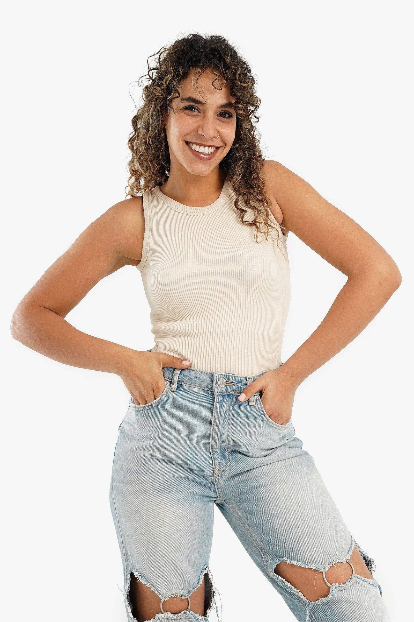 Carina - Microfiber Ribbed Top 1
