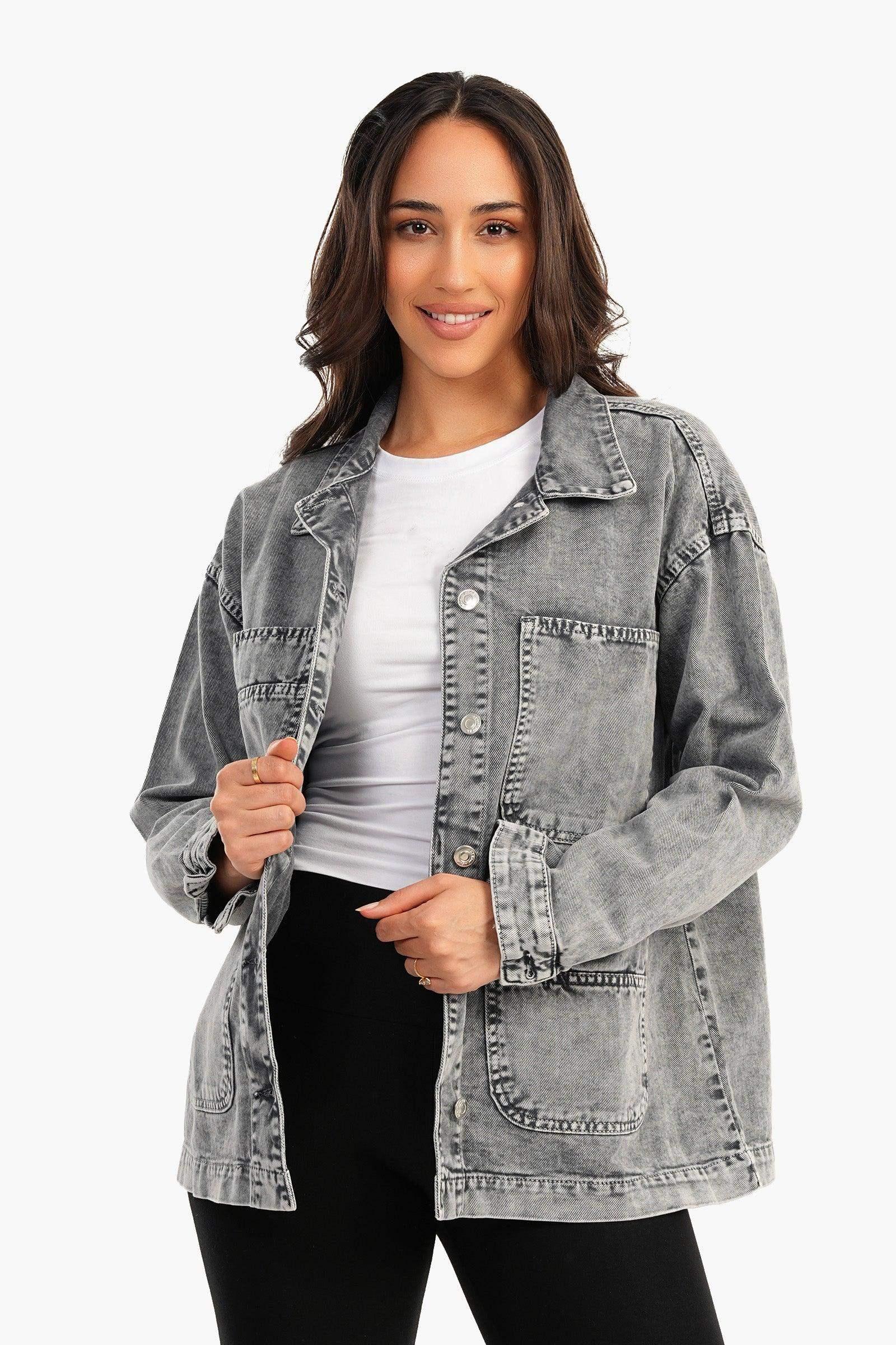 Carina - Denim Shirt with 4 Patched Pockets 2