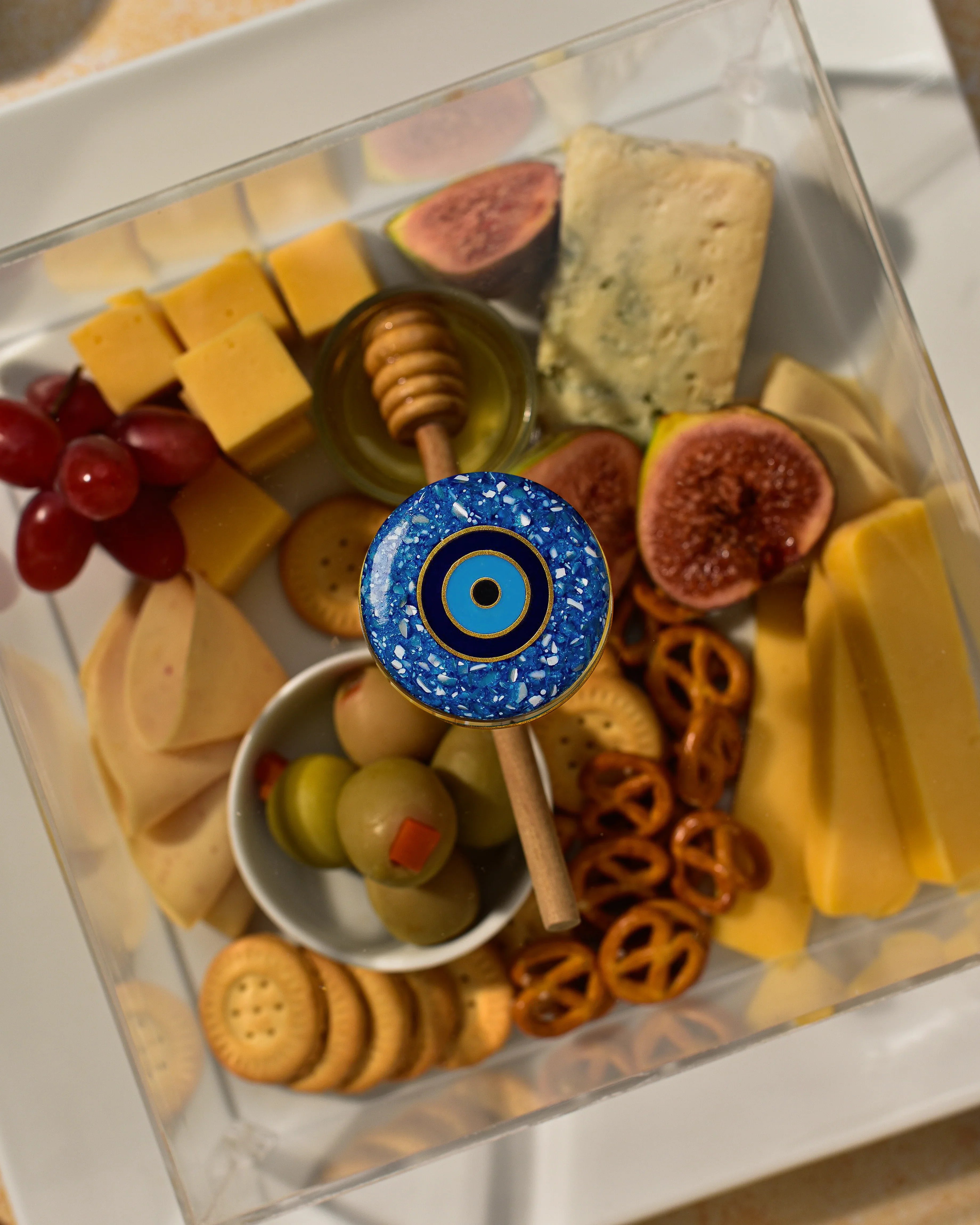 Rechote - Squared Porcelain Serving Plate - Eyeline Blue*Turqoise 1