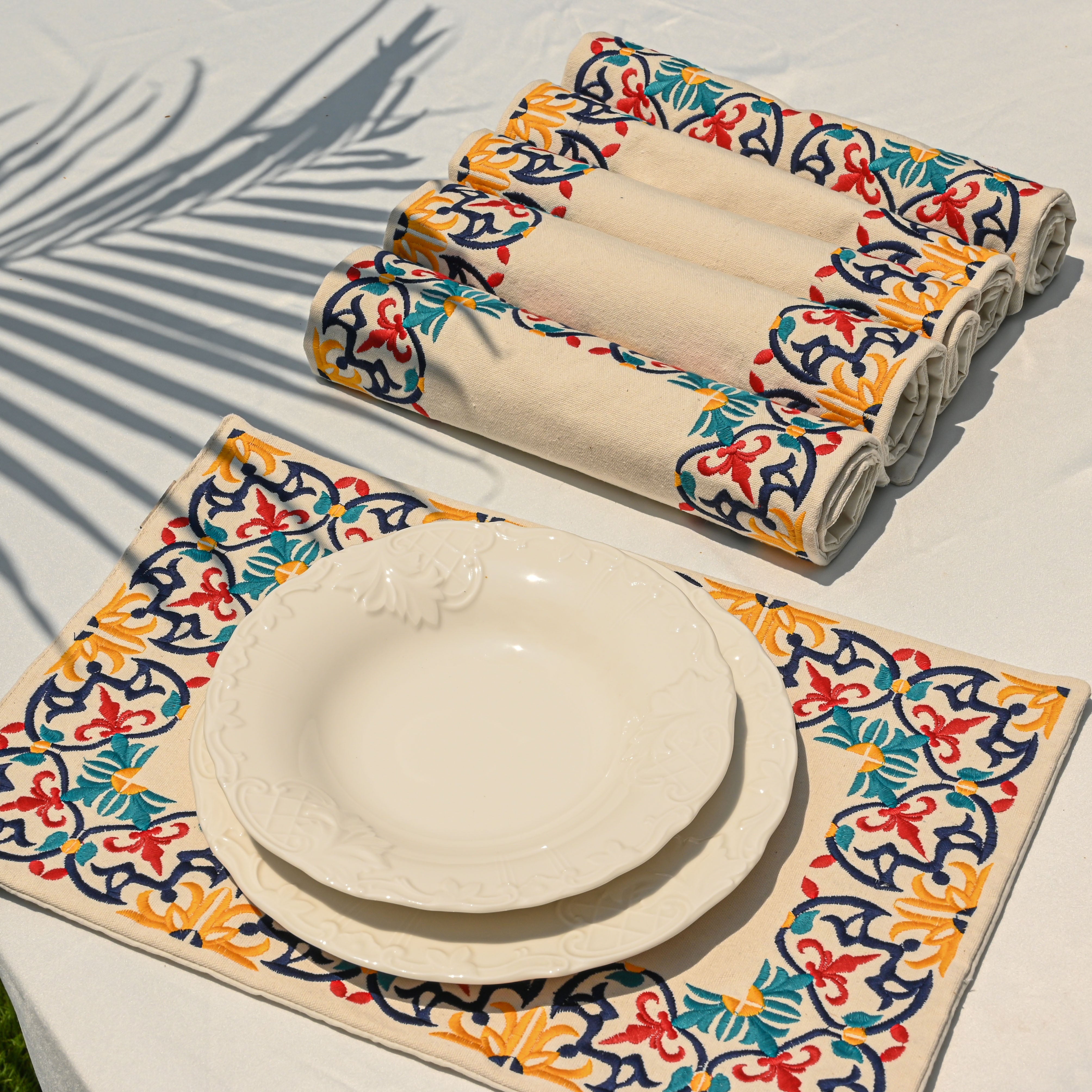 Floral Tiles Placemat Set - Ticas 1