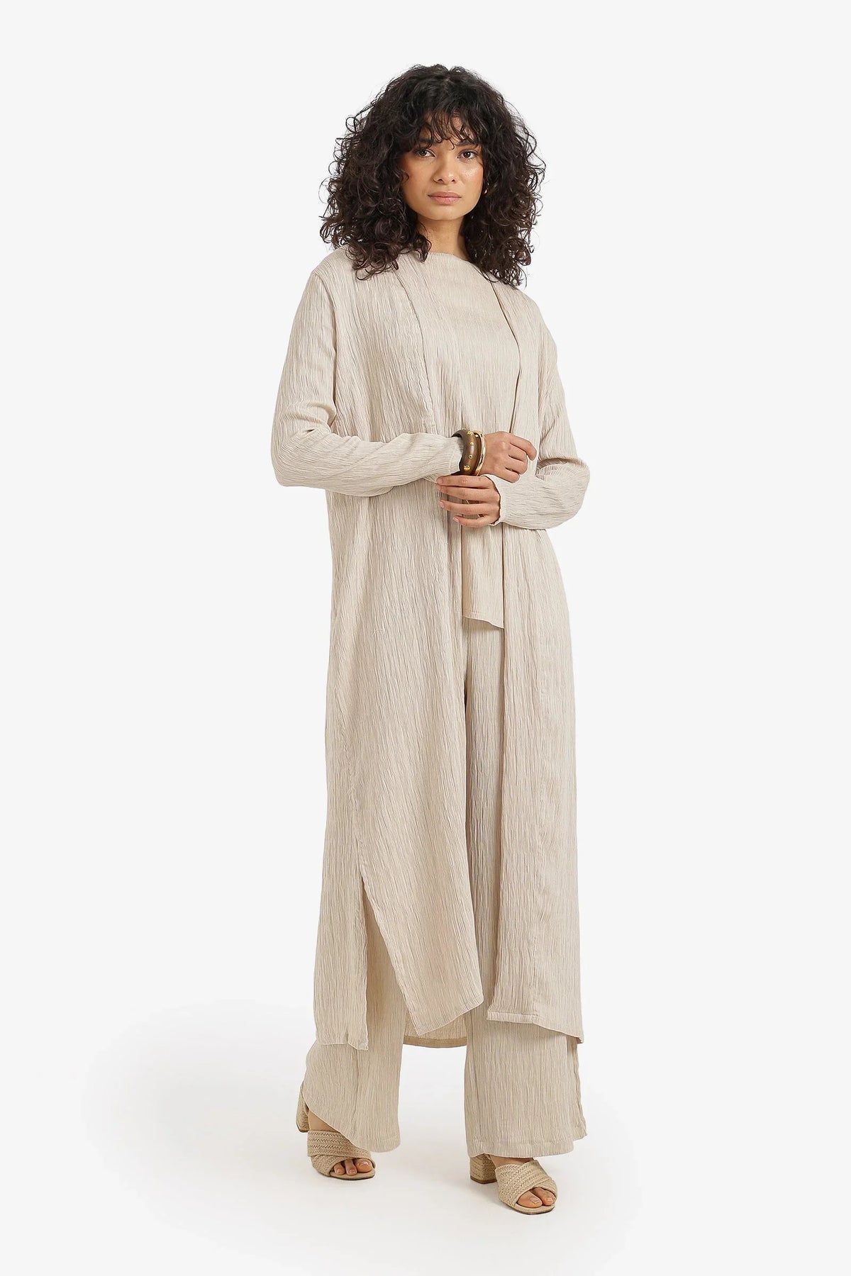 Textured Midi Kimono - Clue 7