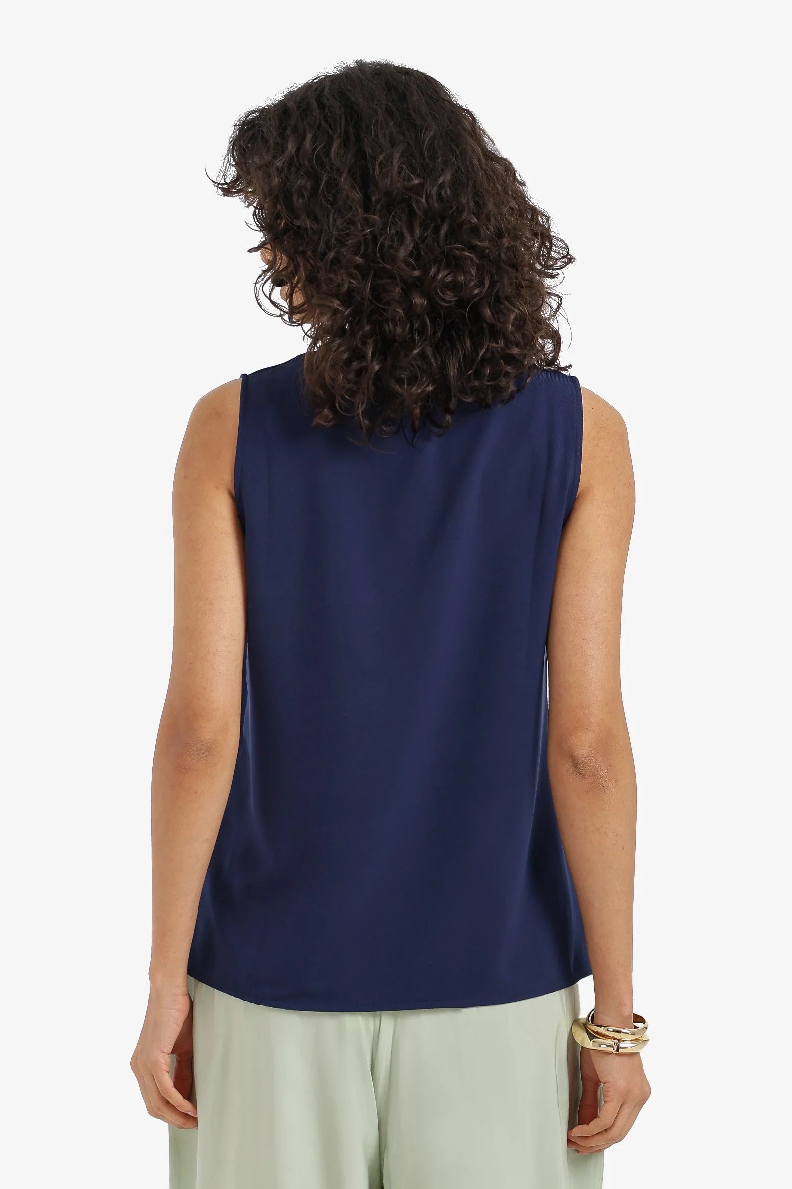 Sleeveless Viscose Blouse - Clue - Babazzaro