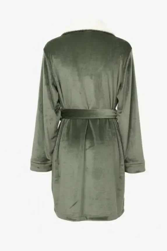 Carina - Velvet Padded Robe with Belt 20