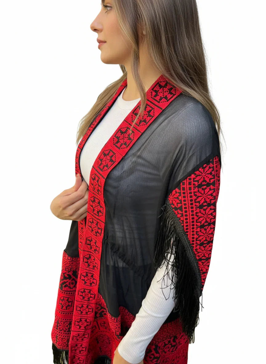 Urbantique - Ramadan Black & Red Shawl 2
