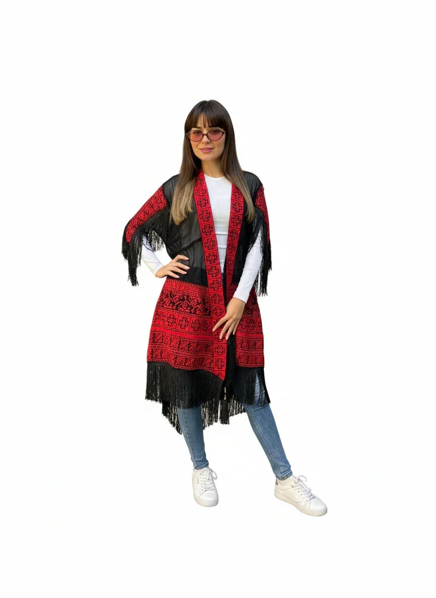 Urbantique - Ramadan Black & Red Shawl 1