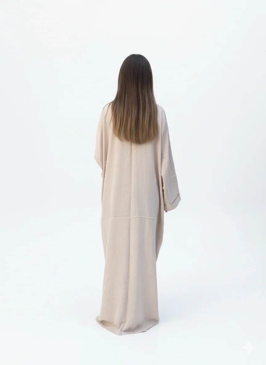 Urbantique - Beige Kaftan with Crescent & Star Strass 3