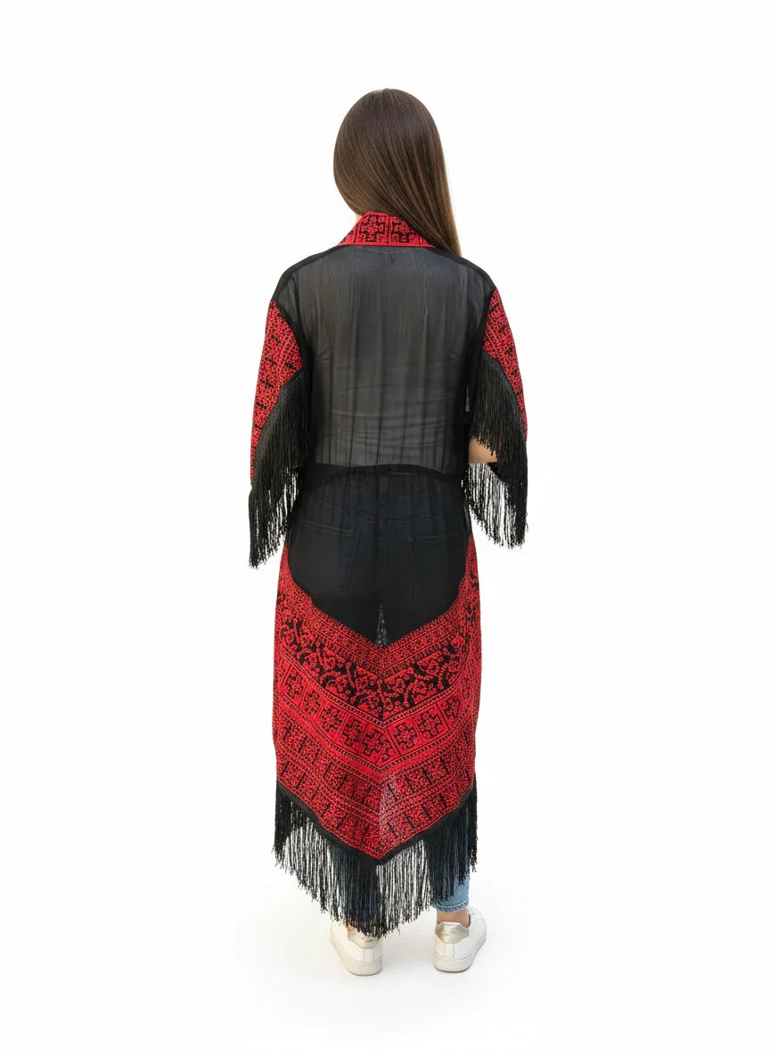 Urbantique - Ramadan Black & Red Shawl 3