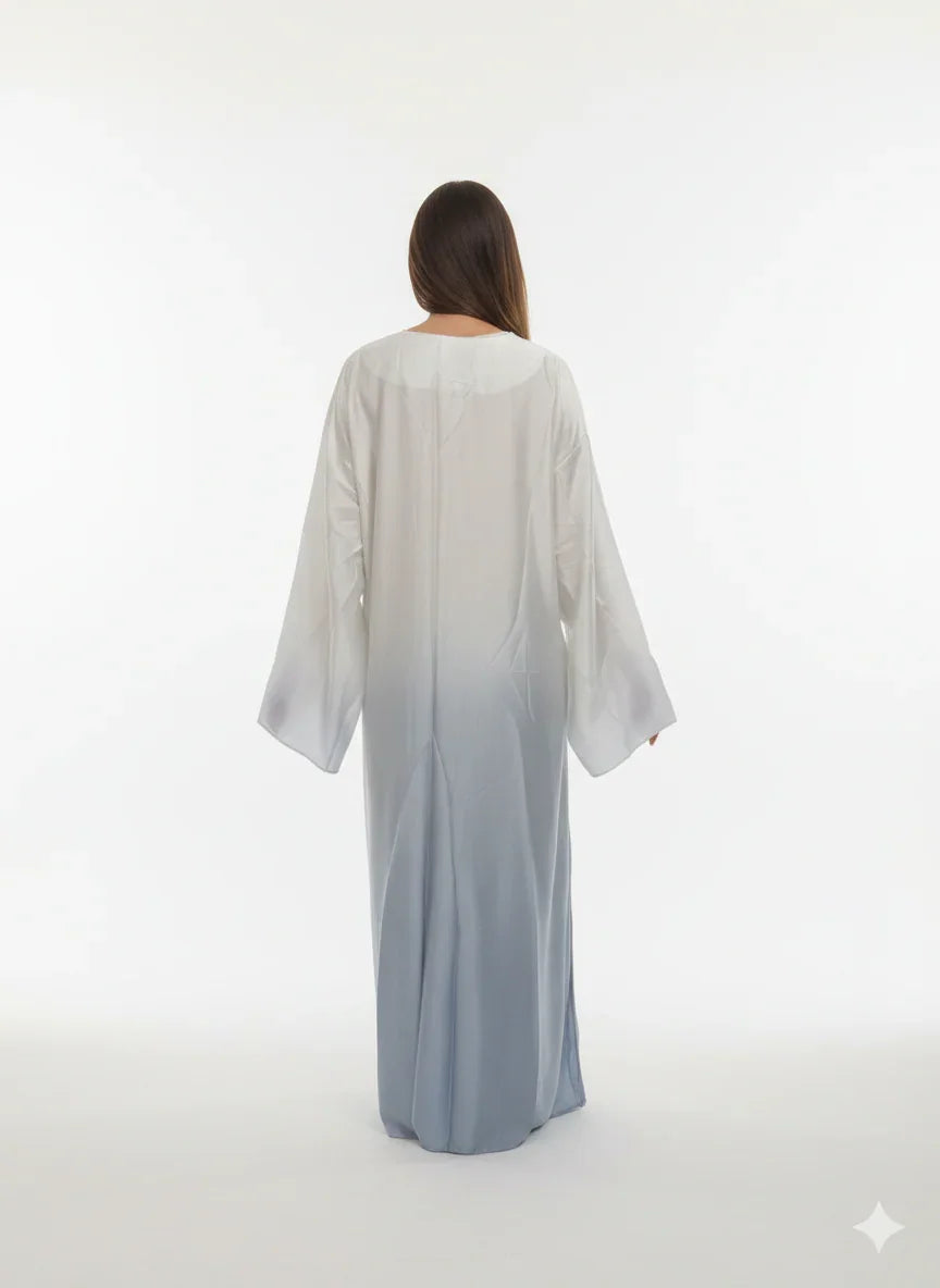 Urbantique - White Kaftan with Shades of Blue 2