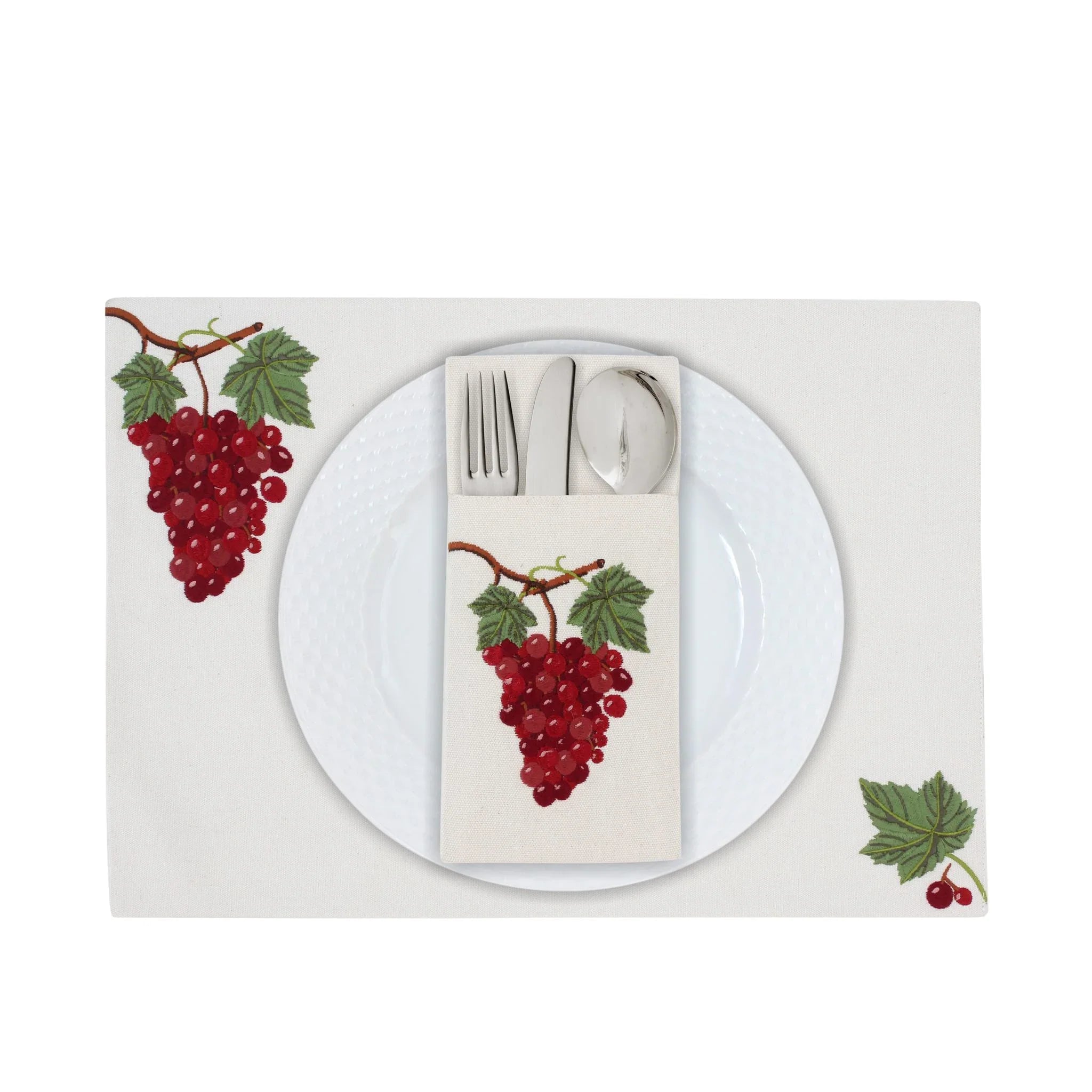 Grapevine Cutlery Sleevess Set - Ticas