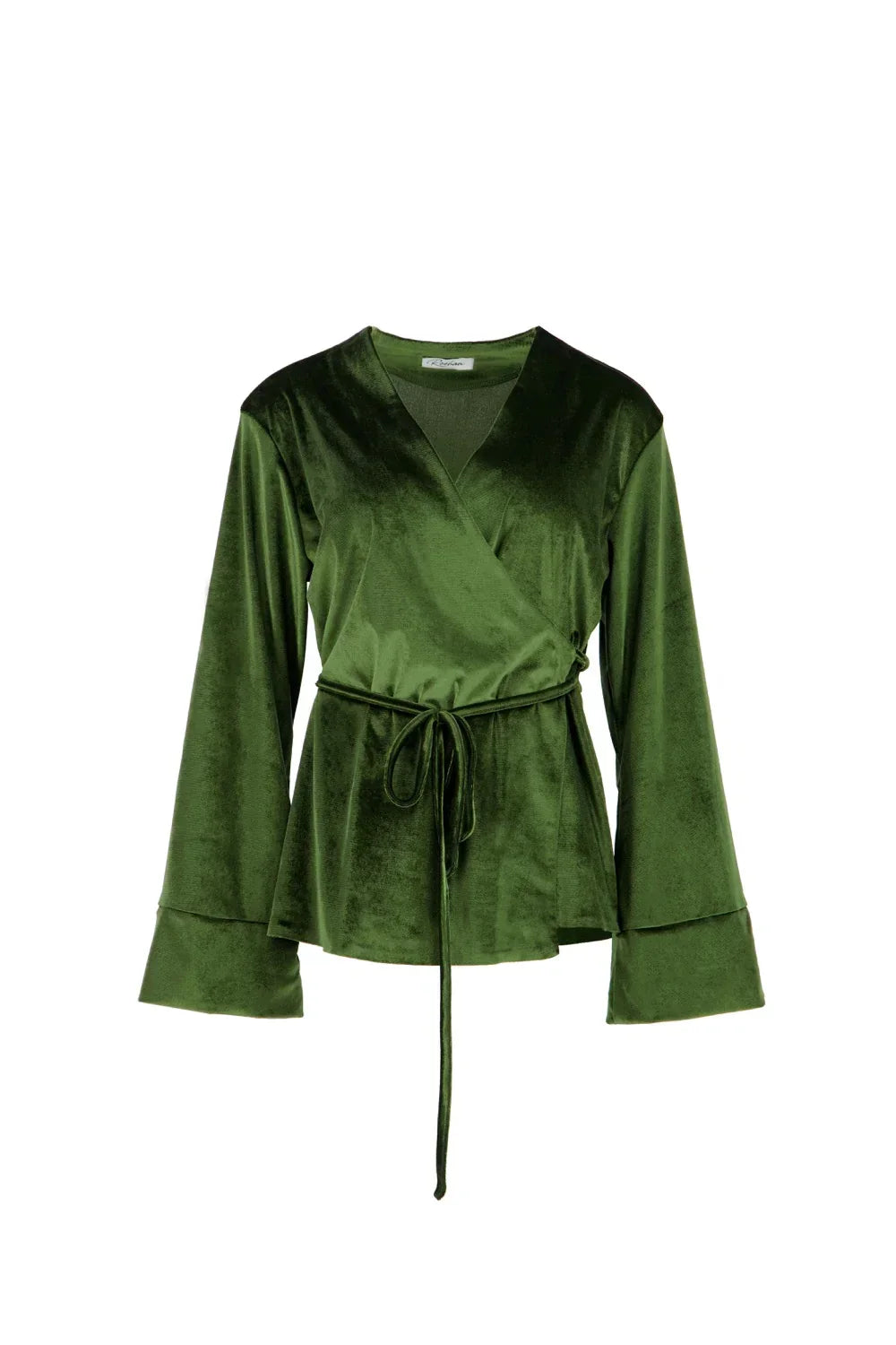 Reehan - Olive Green Side Tie Kimono Set 6