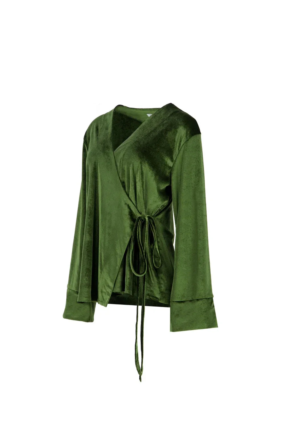 Reehan - Olive Green Side Tie Kimono Set 8