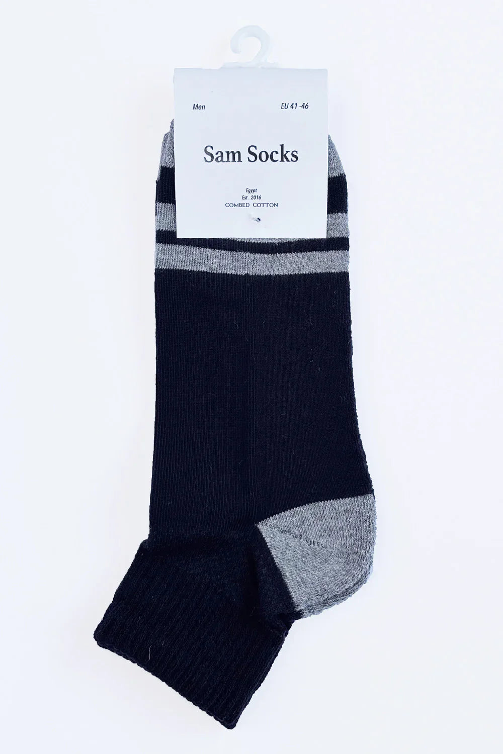 Sam Socks - Men Set Of 3 Half Terry L-Shape Sport Socks Men White-Black-Grey 3