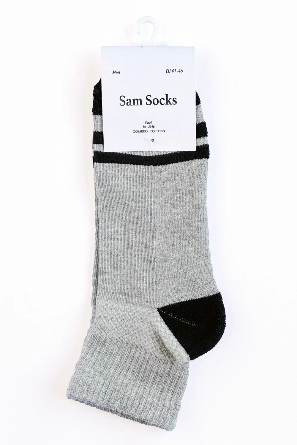 Men Set Of 3 Half Terry L-Shape Sport Socks Men ( White-Black-Grey ) - Sam Socks - Babazzaro
