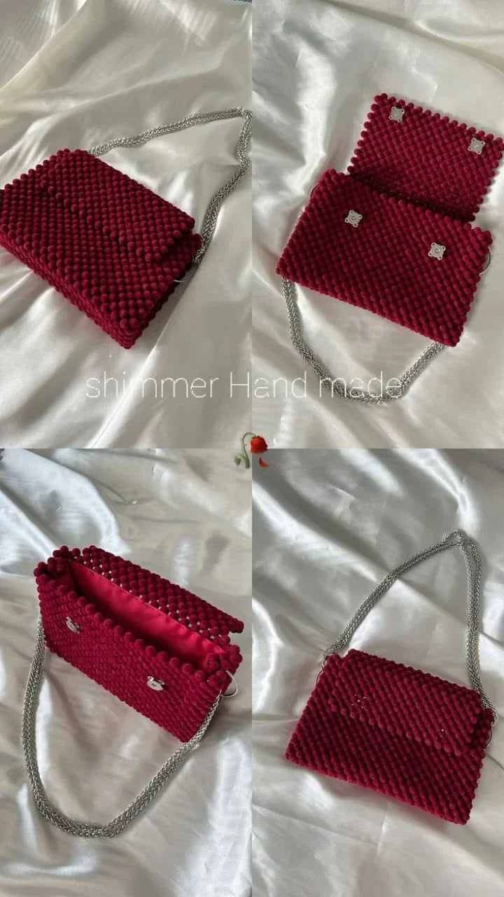 Shimmer Handmade - Handmade Beaded Shoulder / Crossbody Bag 1