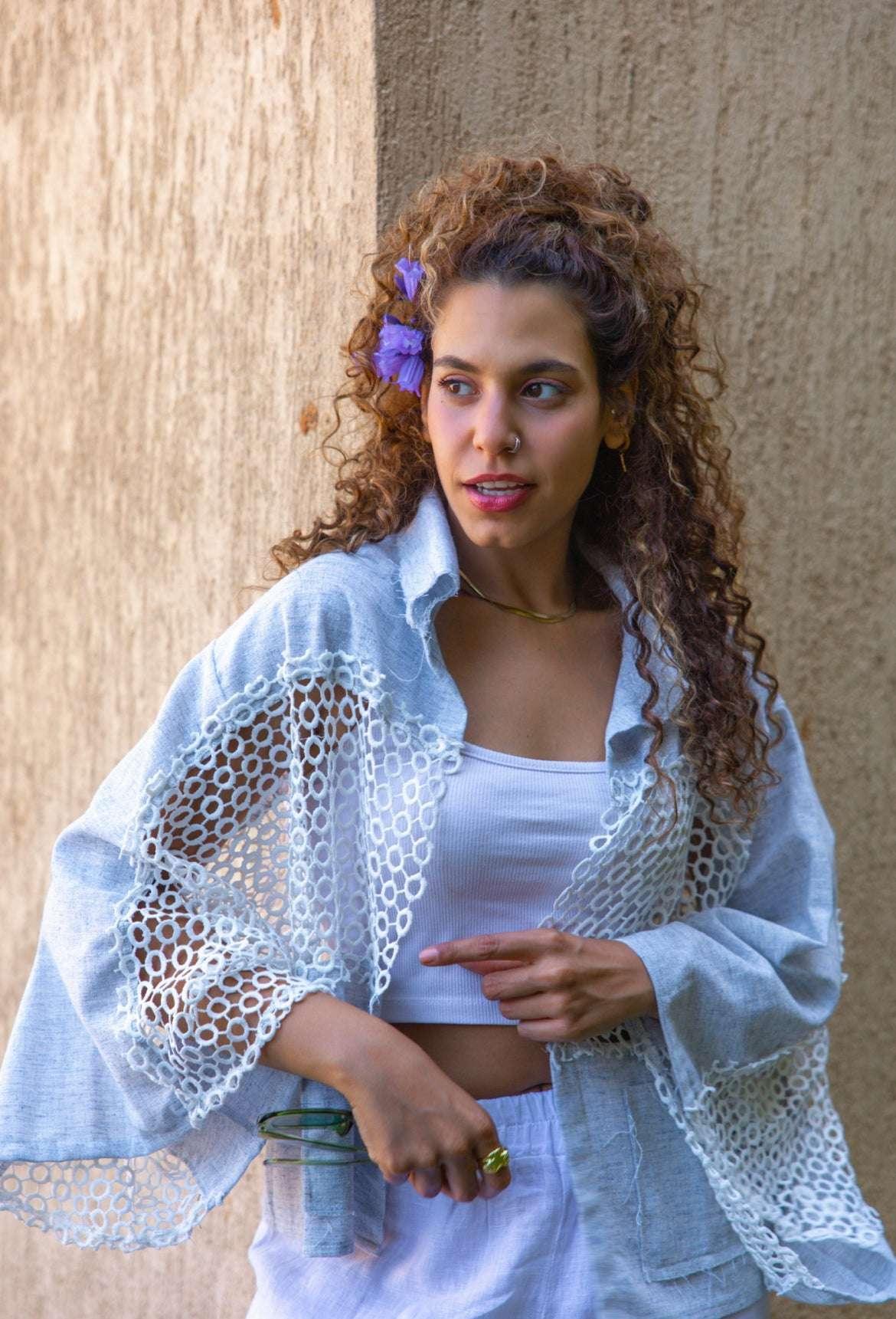 Linen Net Jacket - A_Squared_Y - Babazzaro