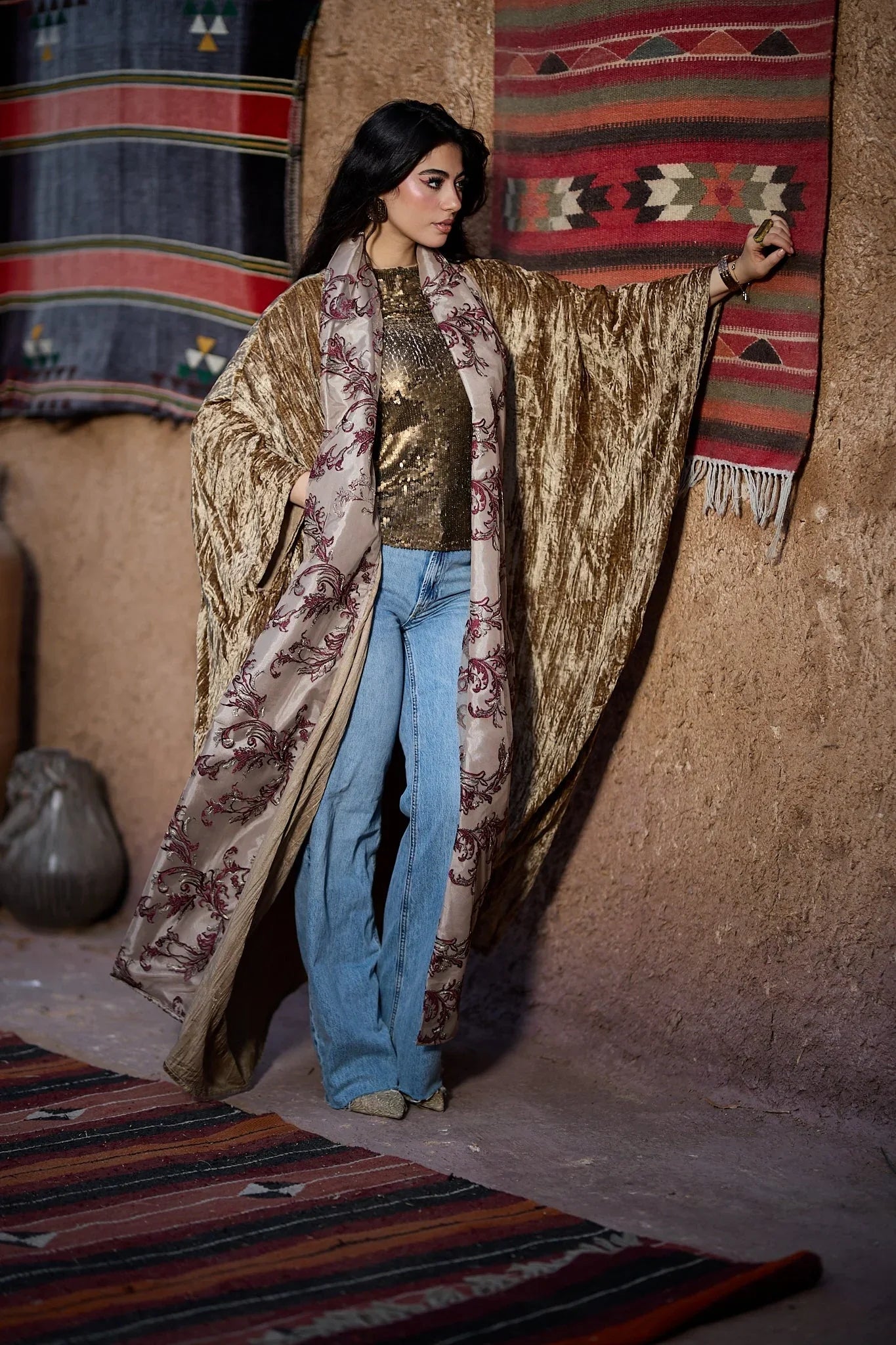 Dress Code - Velvet beige cardigan 4