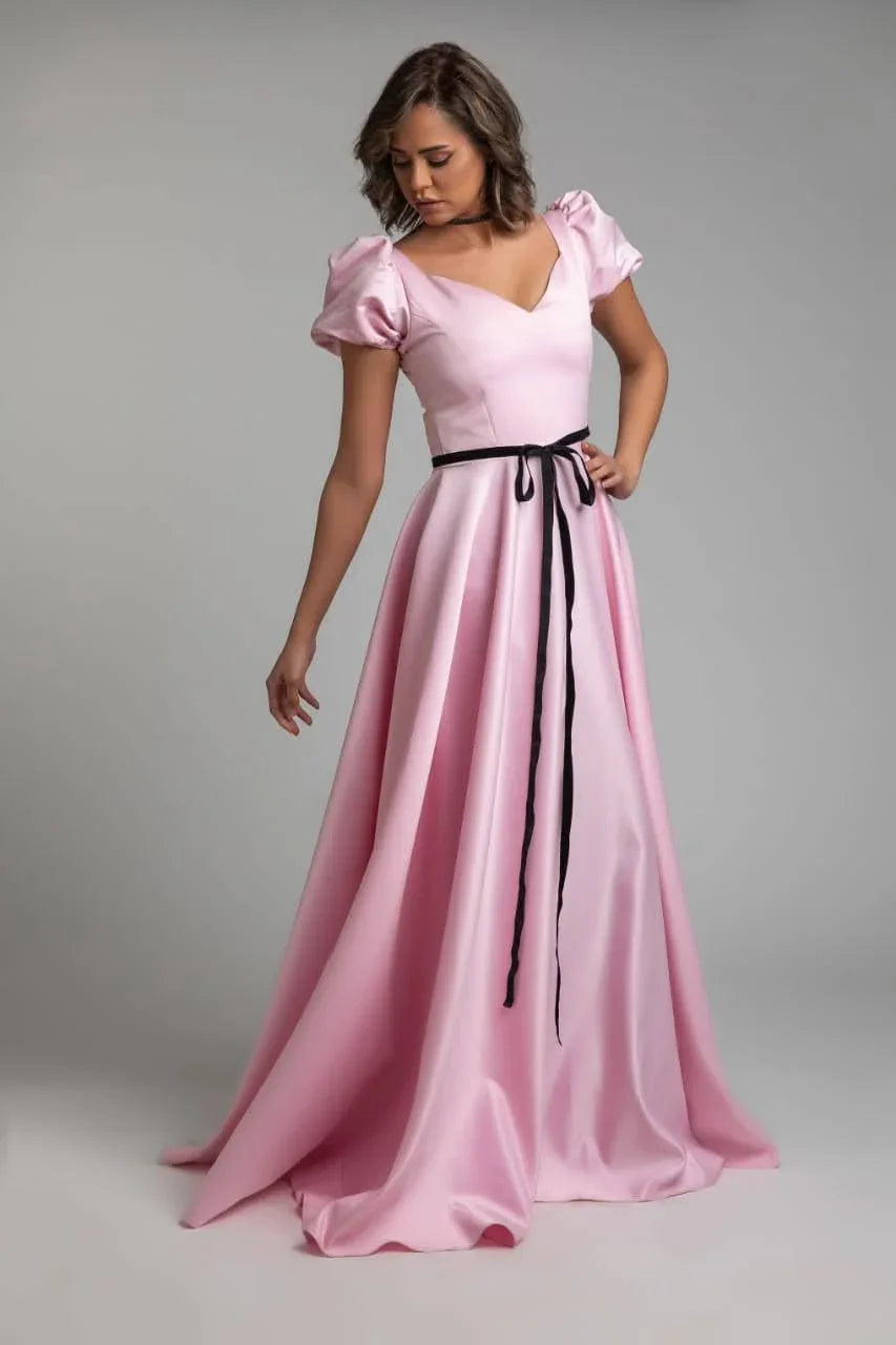 Reehan - A-Line puffed sleeve dress 2