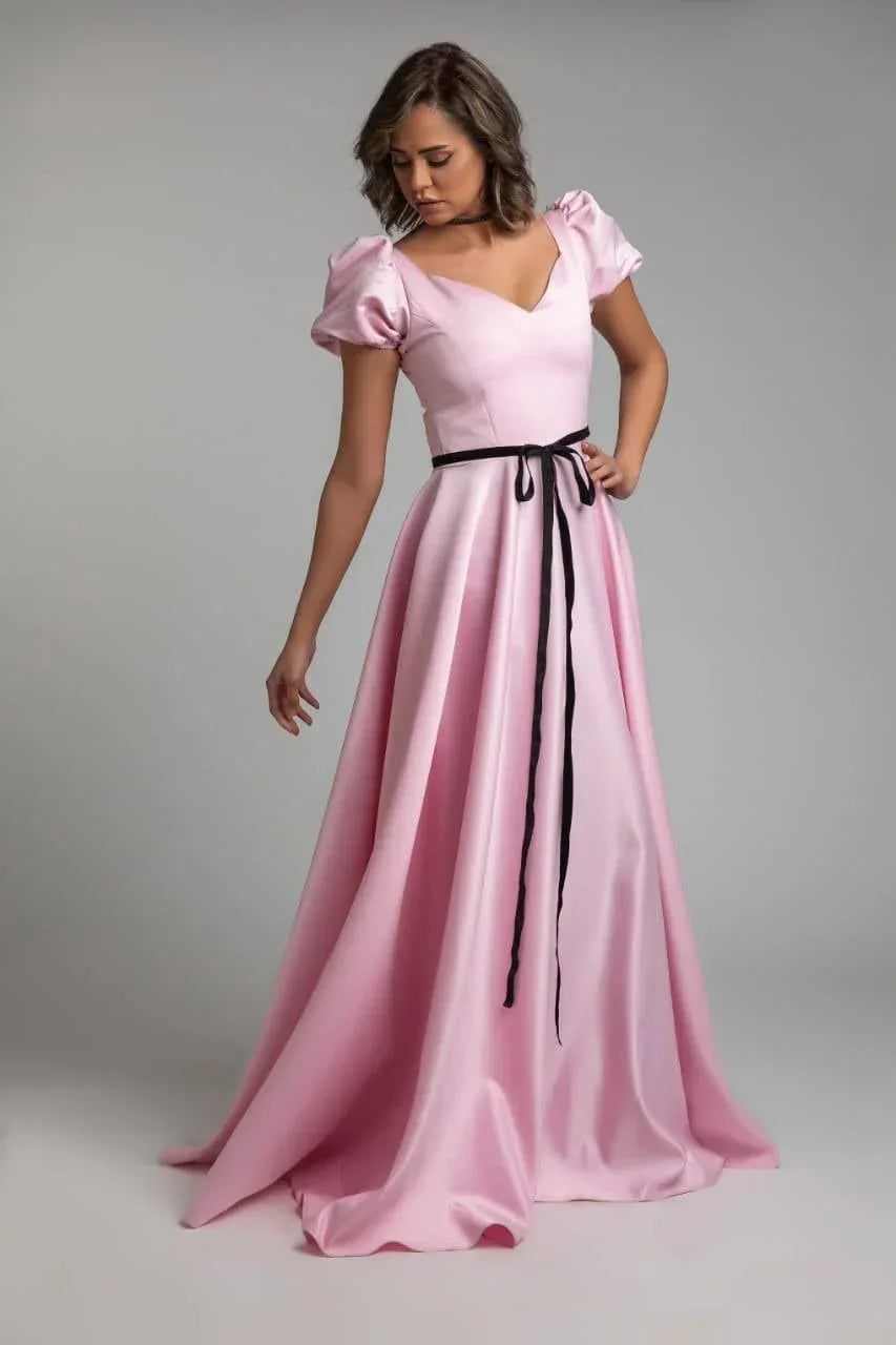 Reehan - A-Line puffed sleeve dress 2