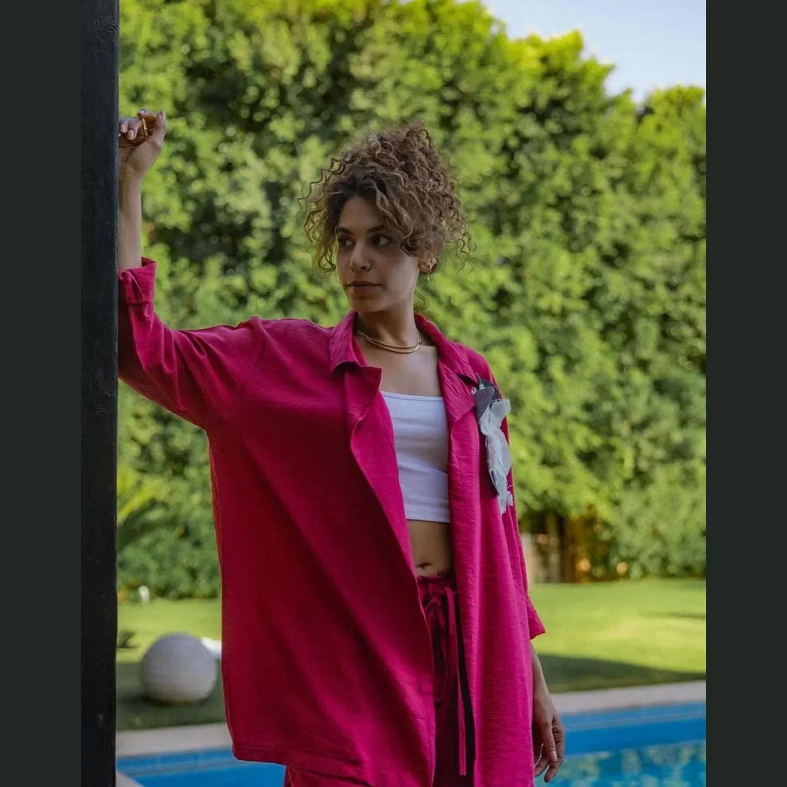 Light Fuchsia Blazer - A_Squared_Y - Babazzaro