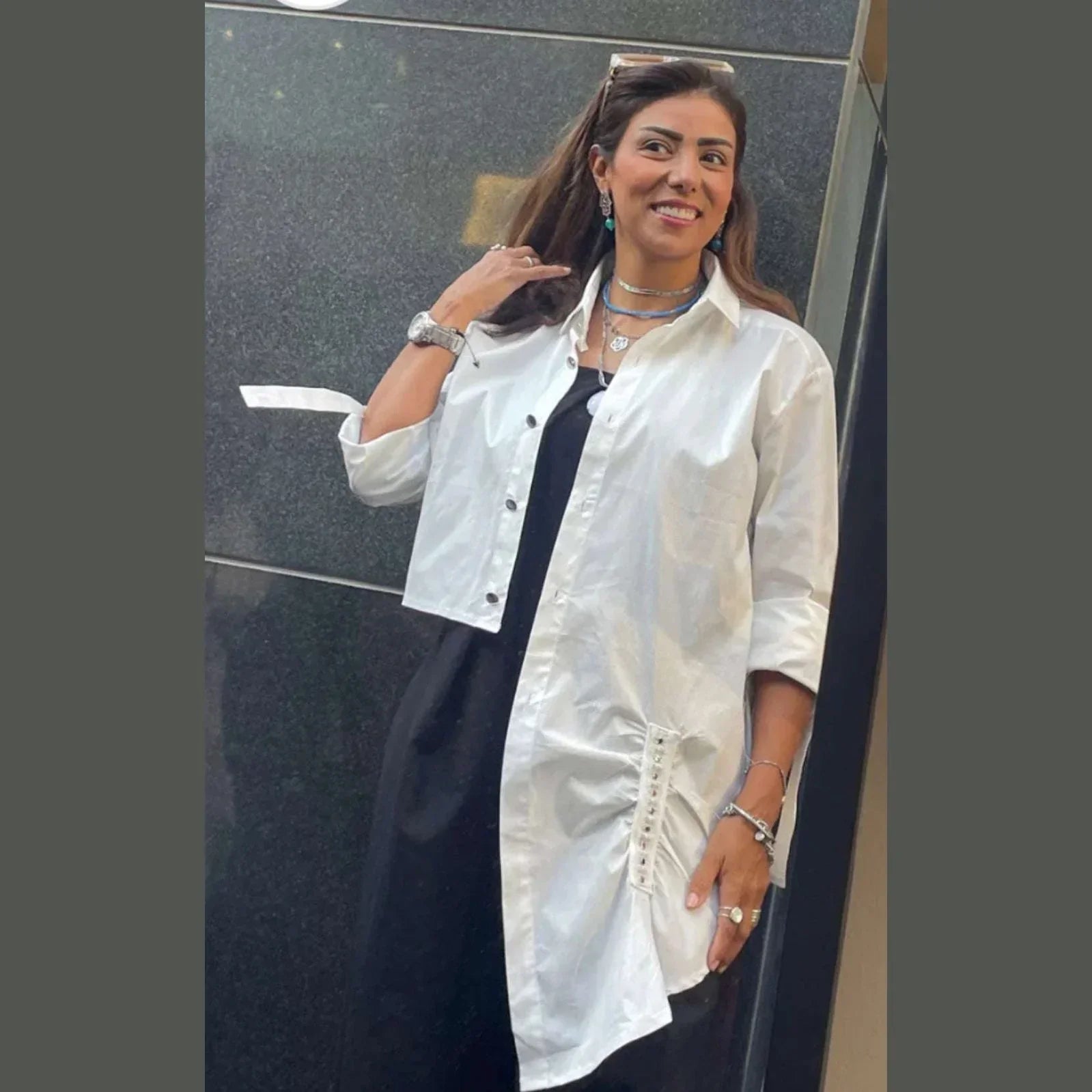 White Glitter Shirt - A_Squared_Y - Babazzaro